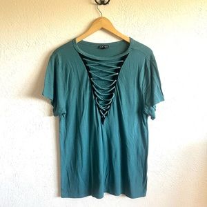 3/$12 Express Teal Tie Up To